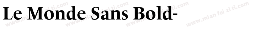Le Monde Sans Bold字体转换